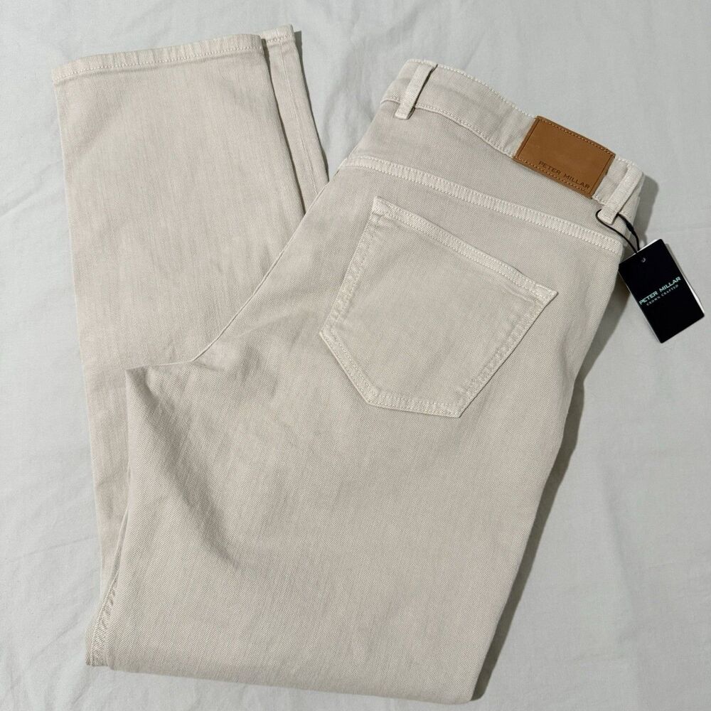 Peter Millar Mens Tailored Fit Fairfield Garment Dyed Denim 38x32